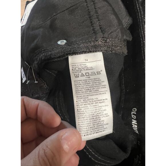 Old Navy High Waisted Shimmer OG Straight Ankle Jeans Size14 Metallic Brown - Picture 9 of 10